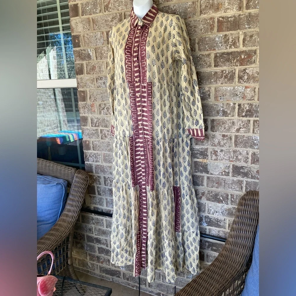 Tortuga Handmade Dress Size Small/Medium Cottagecore Peasant Pirates